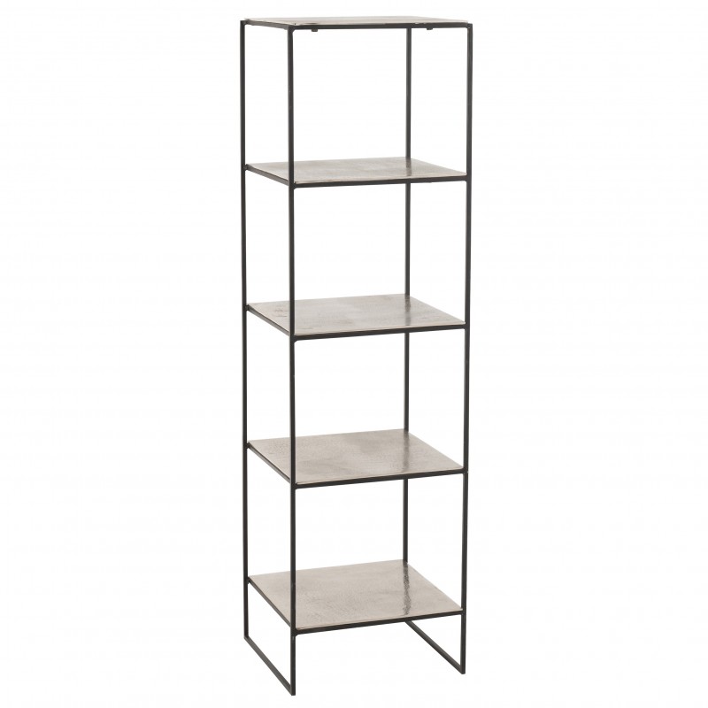 RACK FIVE SILVER BLACK METAL 150 - CABINETS, SHELVES